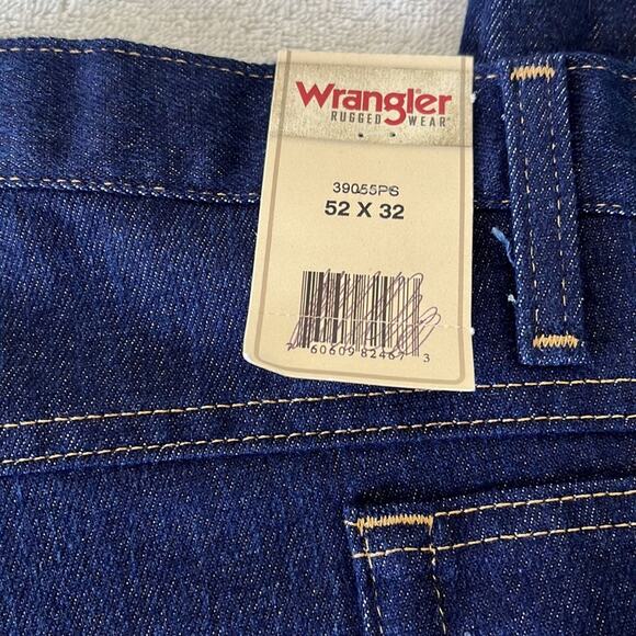 Wrangler Rugged Wear Regular Fit Jeans Dark Blue 52x32 - Picture 6 of 9